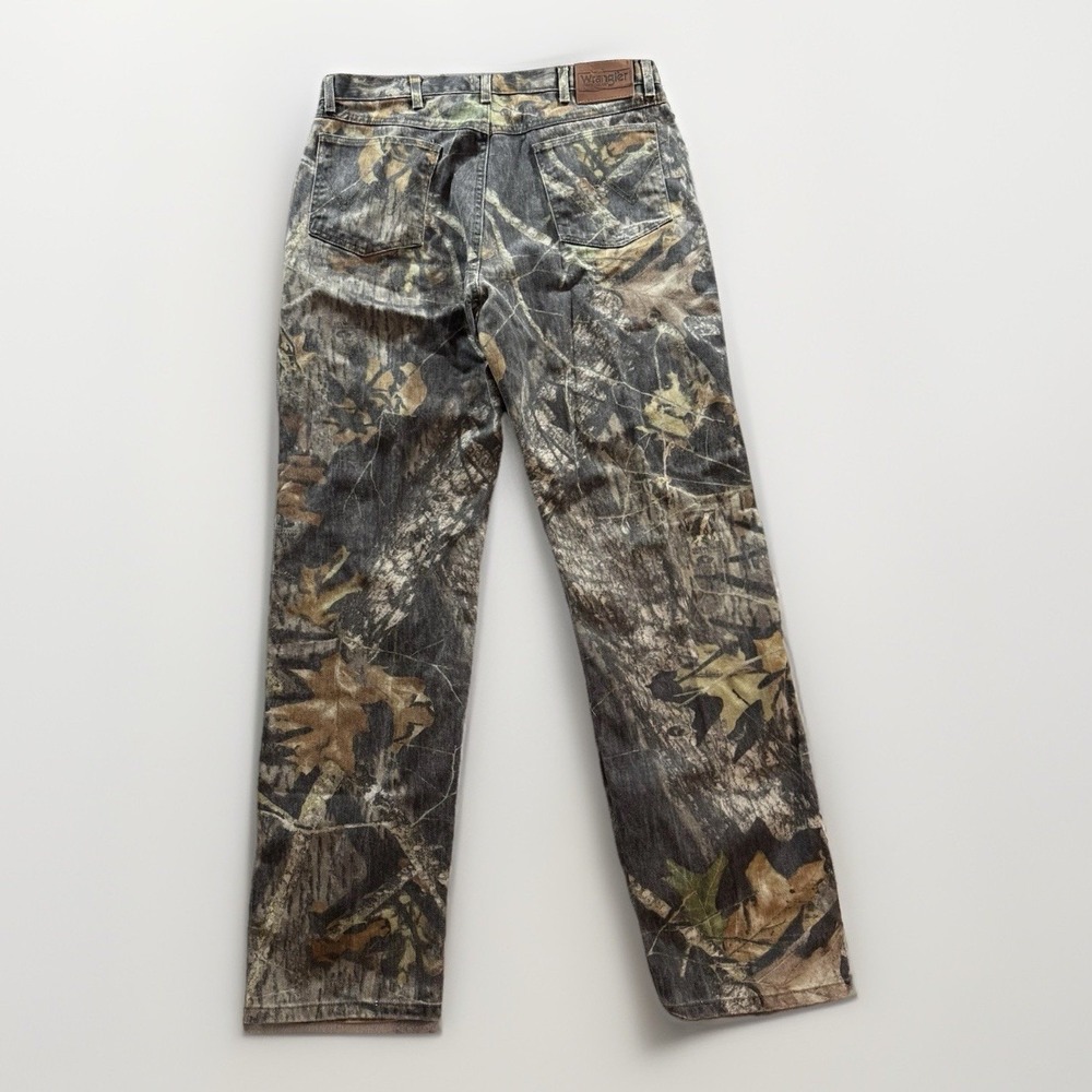 Vintage Wrangler Mossy Oak Camo Jeans Mens 35x34 Treestand Hunting Workwear Y2K